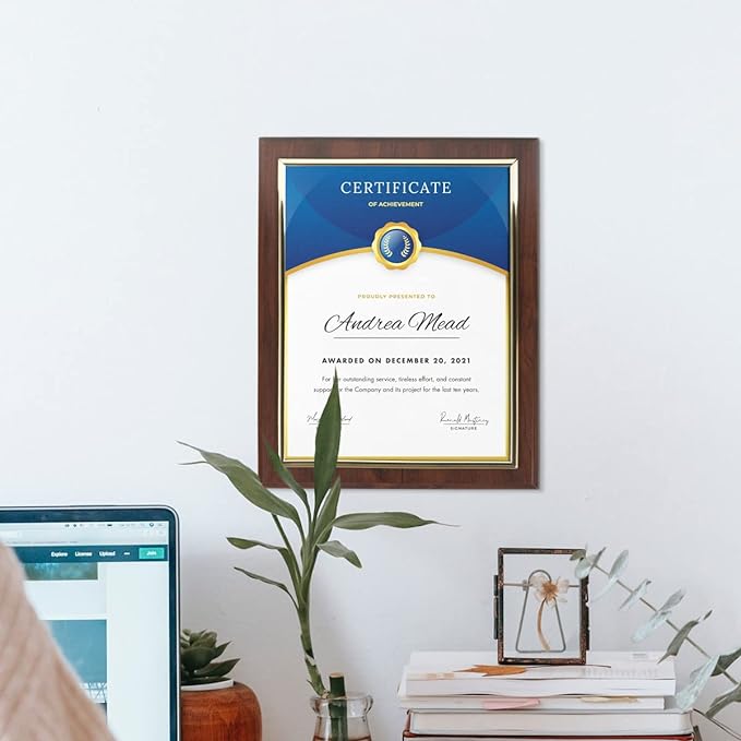10.5 x 13" Certificate Display Plaque - Image 7