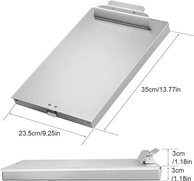 ZCZN Aluminum Clipboard with Storage, 2 Pack Recycled Metal Clipboard Box - Image 2