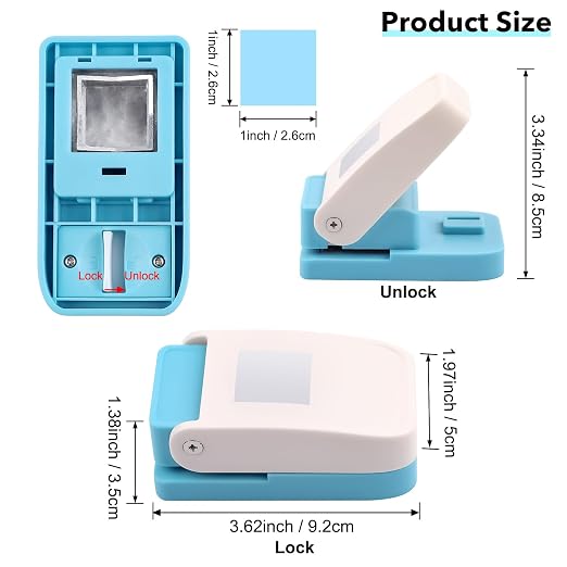 Square Hole Punch | 1 inch Square Punches | Portable Manual Squares Stamp - Image 3