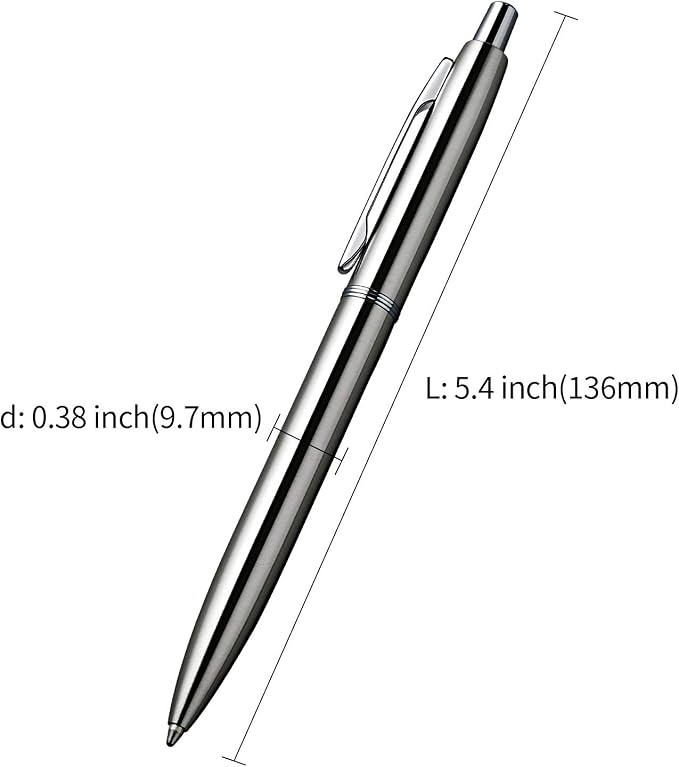 ChaoQ 3 Pcs Retractable Metal Ballpoint Pens, - Image 2