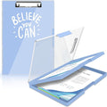 Sooez Clipboard with Storage, Heavy Duty Cleaview Clip Boards 8.5x11 with Dual by Sooez
