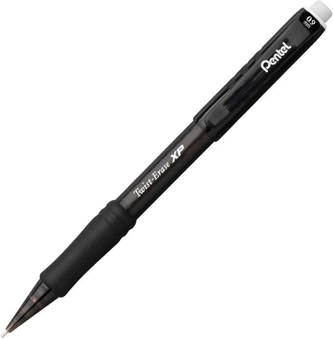 Pentel QE419A Twist-Erase Express Mechanical Pencil .9mm Black, Box of 1 Dozen - Image 2