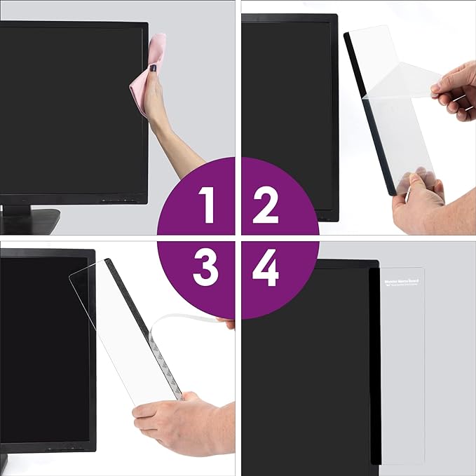 MDOZQ Office Desk Accessories 2pcs Computer Monitor Memo Board Message Board - Image 5