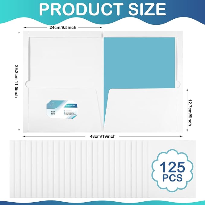 Yeaqee 125 Pack Folders Bulk - Image 2