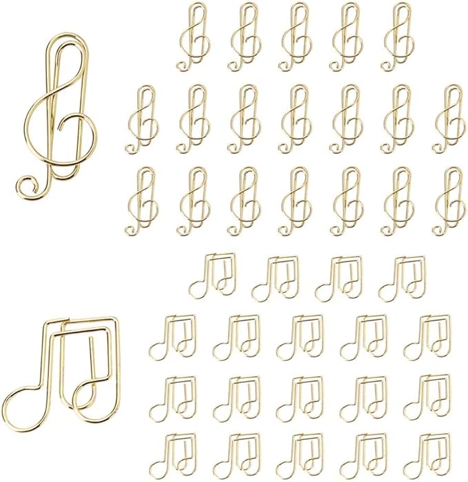 OWLFAVO Clef and Note Shape 40pcs Paper Clips by OWLFAVO