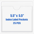 Origin-Joy 25 PCS Self-Adhesive Index Label Pockets by Origin-Joy