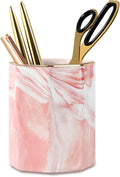 Pen Pencil Holder for Desk, Durable Ceramic Pens Organizer, Makeup Brush Holder by WAVEYU