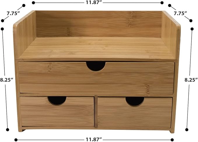 Sorbus Bamboo Desk Organizer - Image 3
