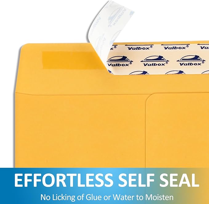 ValBox 9x12 Self Seal Security Catalog Envelopes 250 Packs Brown Kraft Envelopes - Image 3
