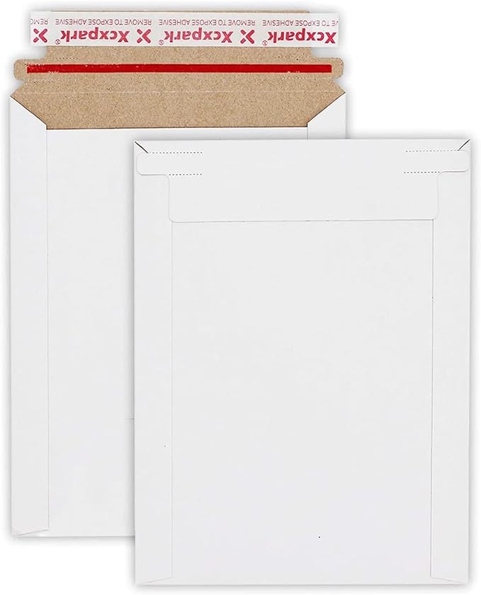 Xxcxpark 20 Pack Rigid Mailers, 7.5x9.5 inches Self Seal Photo Document Mailers by Xxcxpark