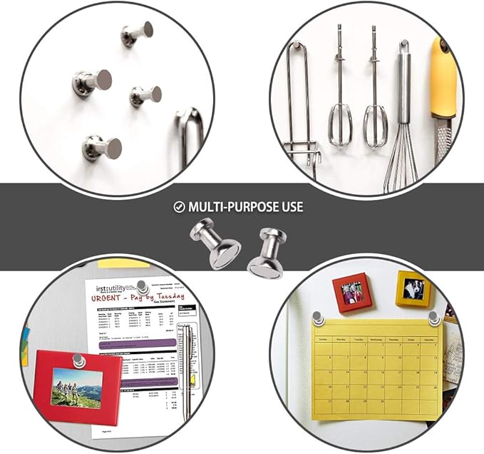 Magnetic Push Pins for Refrigerator Magnets, Map Magnets - Image 3