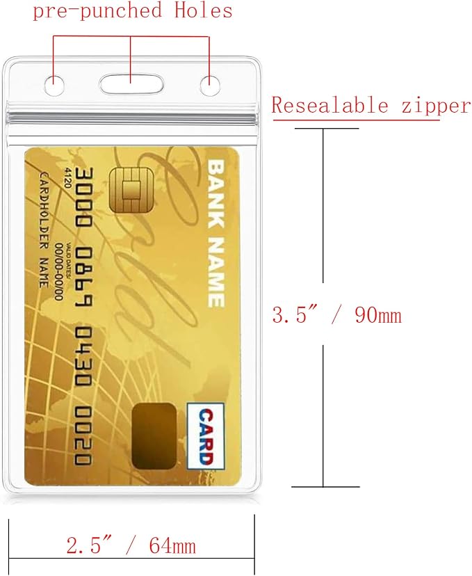 250 Pcs Vertical ID Card Name Tag Badge Holder - Image 3