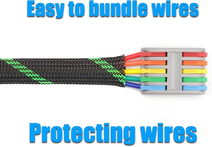 25ft PET Expandable Braided Cable Sleeve 5/8inch Pet Braided Cable Sleeve - Image 6