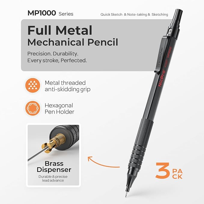 Nicpro 0.5 mm Mechanical Pencils Set - Image 2