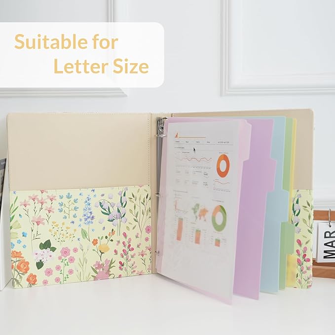 SKYDUE 1 Inch 3-Ring Binder - Image 6