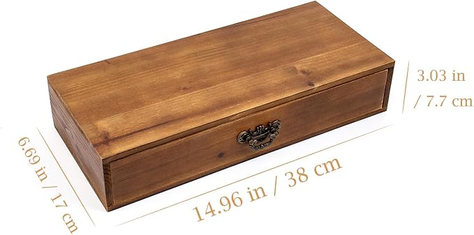 Wooden Drawers Organizer Soild Desktop Drawer Storage Box Organizer - Image 3