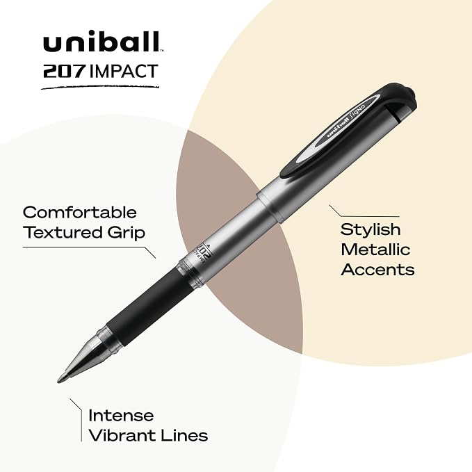Uniball 207 Impact Gel Pen Refills, Bold Point, 2 Pack - Image 3