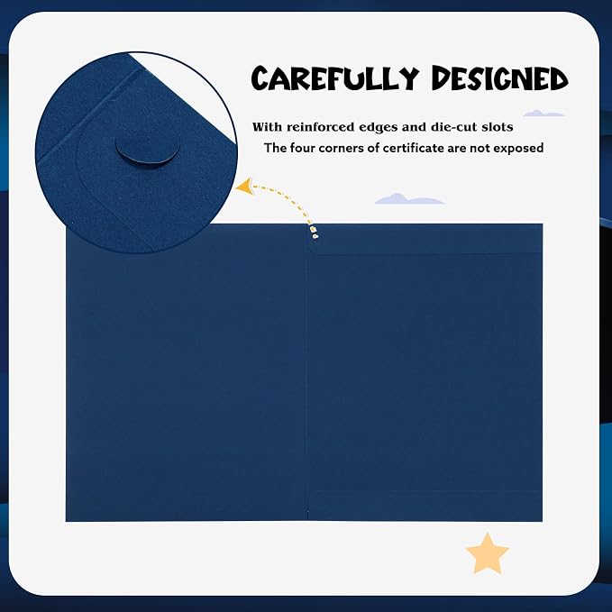 Certificate Holders, 12 Pack Navy Blue Diploma Holders - Image 4