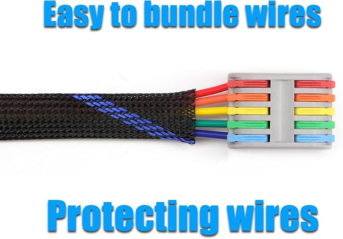 25ft PET Expandable Braided Cable Sleeve 1/2inch Pet Braided Cable Sleeve - Image 6