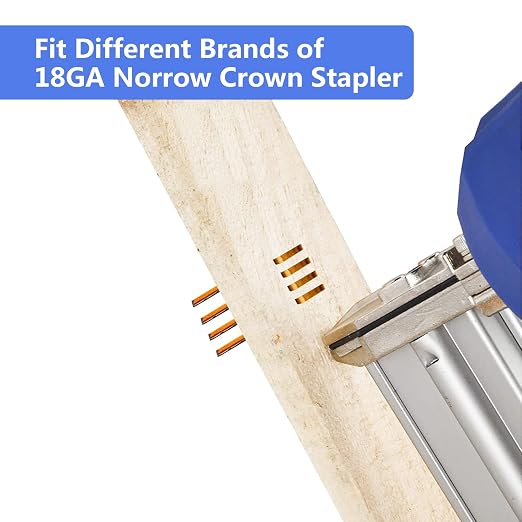 18 Gauge 1/4" Narrow Crown Staples 5/8" Leg Galvanized 800 Pack - Image 5