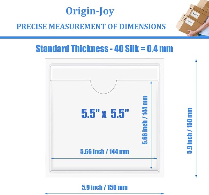 Origin-Joy 35 PCS Self Adhesive Index Card Pockets - Image 2