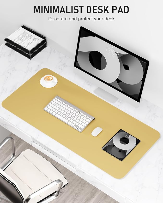Desk Pad, 23.6" x 13.8" PU Leather Non-Slip Desk Mat Large Mouse Pad - Image 2
