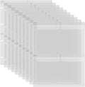 10 Pack A4 Size Plastic Binder Pockets, 4 Holes Waterproof PVC Folders Loose by BAOFALI