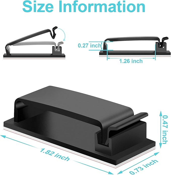Under Desk Cable Management Clips, Wire Organizer Clips - Image 4
