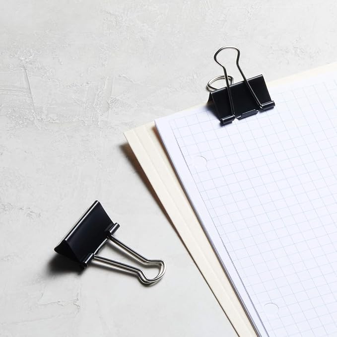 Amazon Basics Sturdy Binder Clips, Office Supplies, Medium 1.25 inches - Image 12