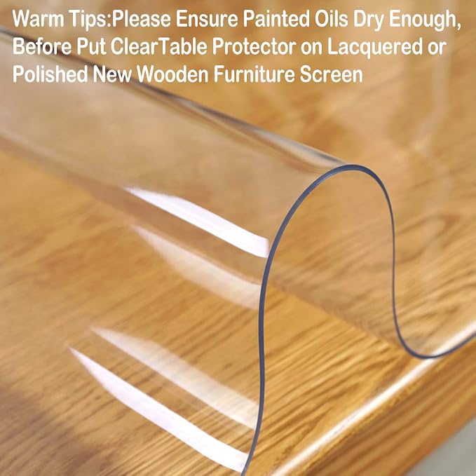 18x42 Office Desk Blotter Mat Clear Plastic Table Protector Cover Pad PVC - Image 6