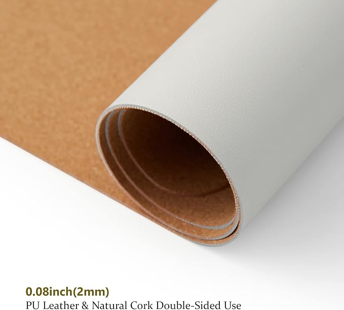 Cork Desk Mat - Dual-Sided Desk Pad - Image 3