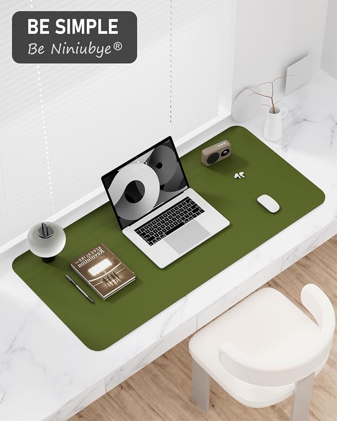 Desk Pad, 35.5" x 17" PU Leather Non-Slip Desk Mat Large Mouse Pad - Image 7