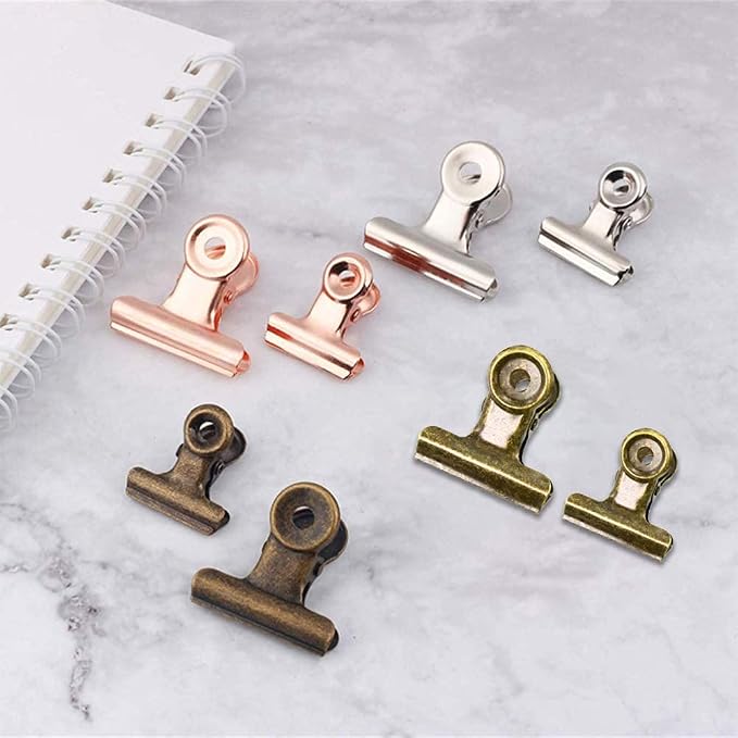 Bulldog Clips with Hole for Push-pin, Paper File Clips with Strong Spring - Image 7