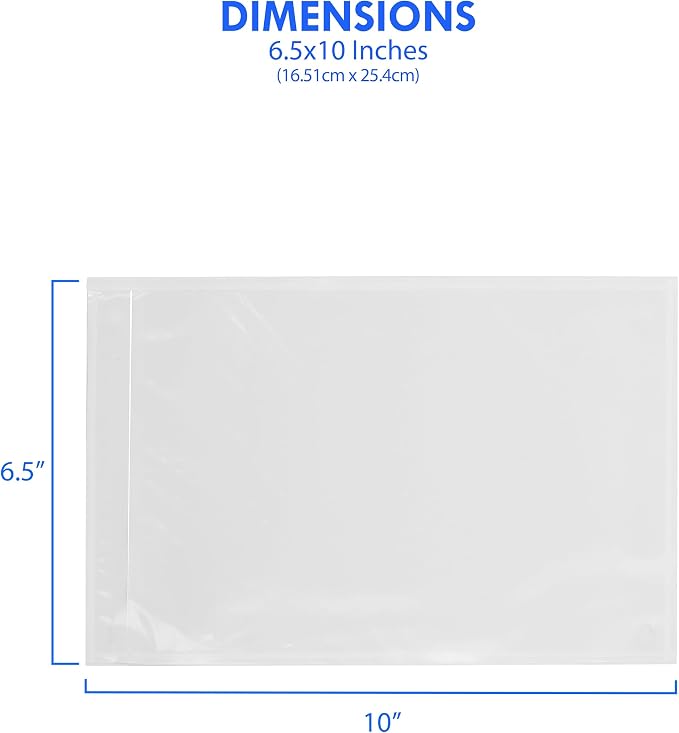 1000 Count 6.5" x 10" Shipping Label Envelopes, Top Loading - Image 3