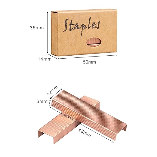 NatSumeBasics Rose Gold Staple 6000 Colored Staples Copper Color Staples - Image 6