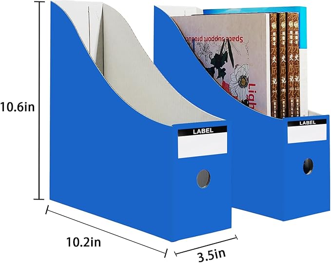 Limitliho 2 Pack Cardboard Magazine File Holder - Image 3