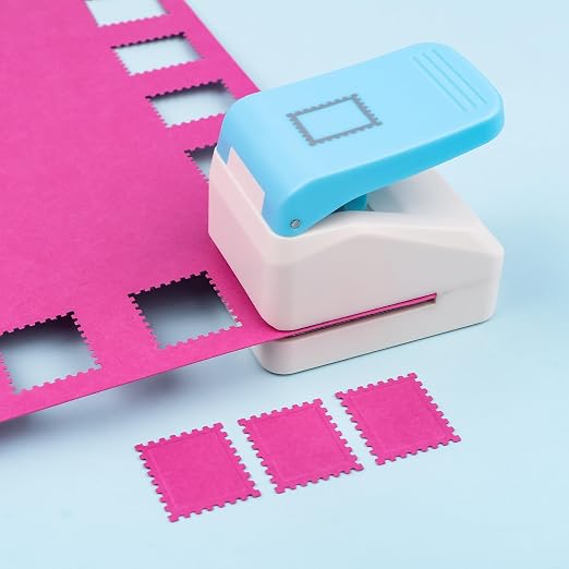 2 Pcs Paper Punch | 1 inch Square Punch | 1.1X0.9 inch Embossing Postage Stamp - Image 5