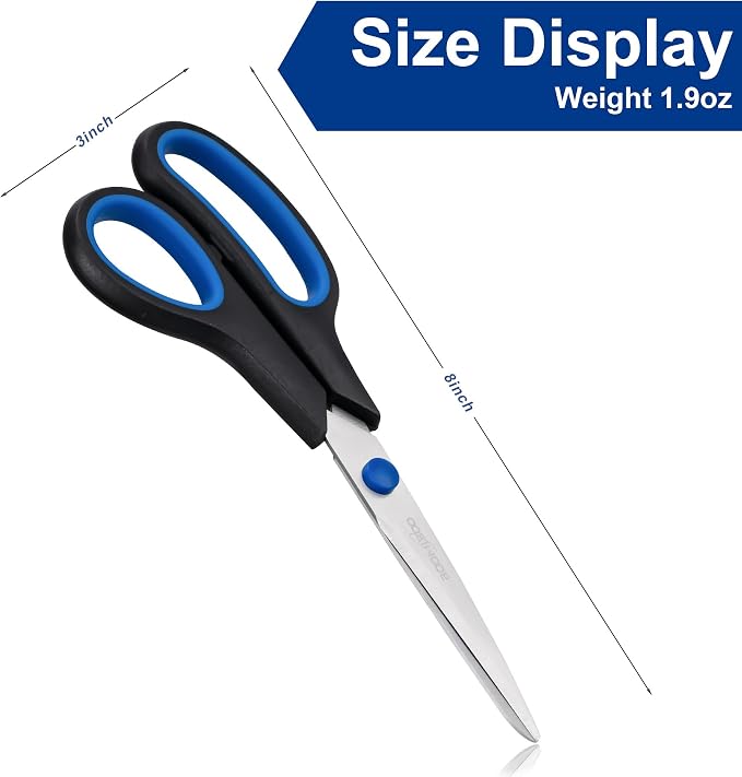 Scissors, BOOMIBOO 8" All Purpose 6 Pack - Image 5