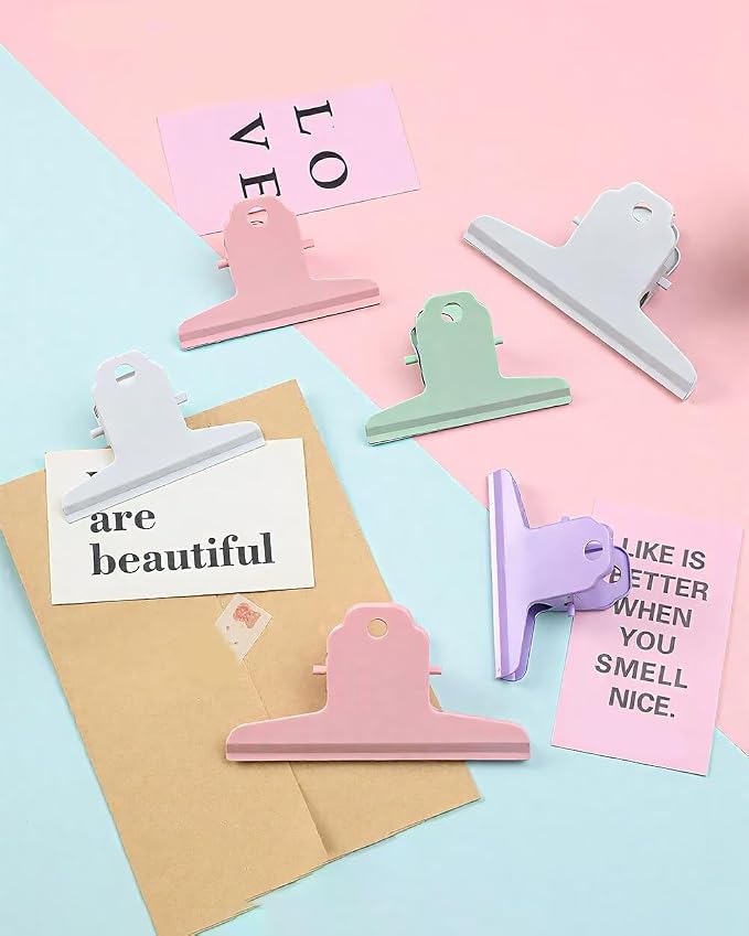 4PCS Extra Large Binder Clips Metal Bulldog Clips Large Paper Clamps Holder - Image 2