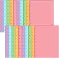 9-Disc Discbound 5 Colorful Line Paper Pre-punched Happy Planners Inserts by Yaridar