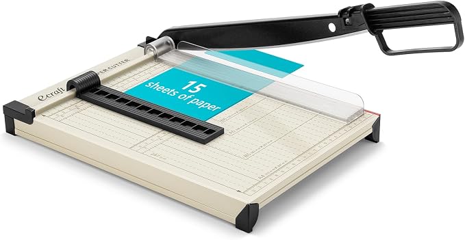 Ecraft 12" Guillotine Paper Cutter：Paper Trimmer Accurate Cutting by ecraft