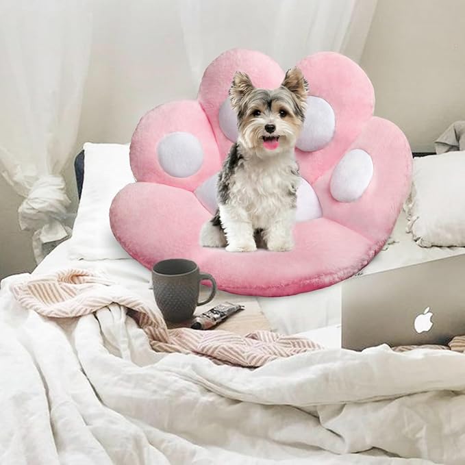 DOBUONO Cat Paw Cushion Kawaii Office Desk Chair Cushion Comfy Plush Cat Paw - Image 4
