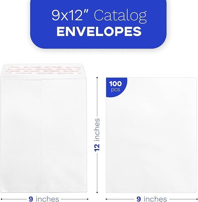 Catalog 9x12 Envelopes Self Seal 100 PCS, Goefun Large White Mailing Envelopes - Image 3