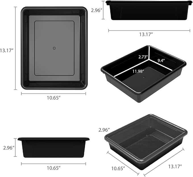 Storex Letter Size Flat Storage Tray – Organizer Bin - Image 9