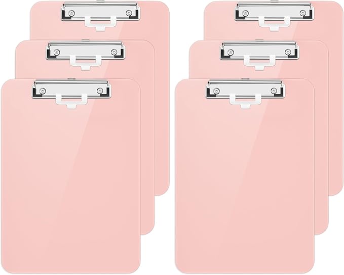 Hongri Plastic Clipboard with Pen Holder, Nurses and Women, Low Profile Clip by Hongri