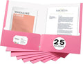 Zzrywuty File folders with Pockets, 25 Pack Paper Folders with Card Slot by Zzrywuty