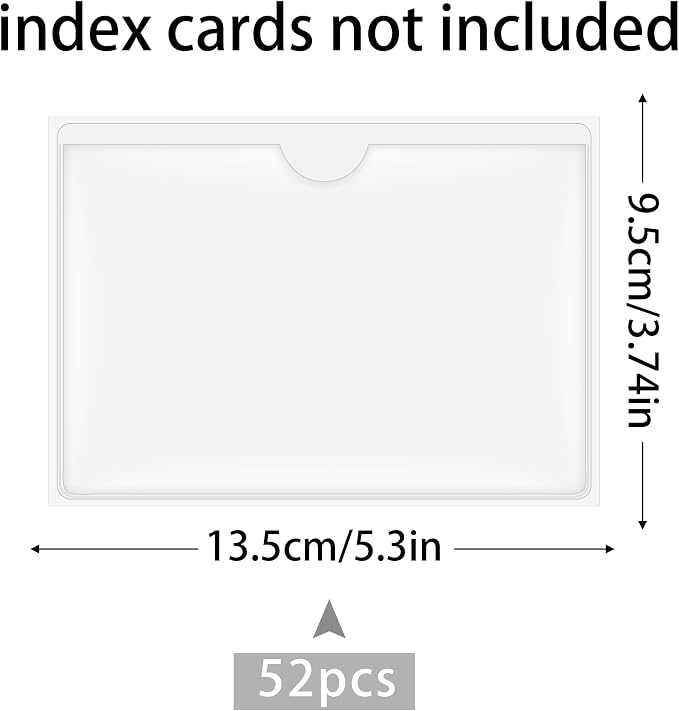Antner 52 Pack Self-Adhesive Index Card Pockets - Image 4