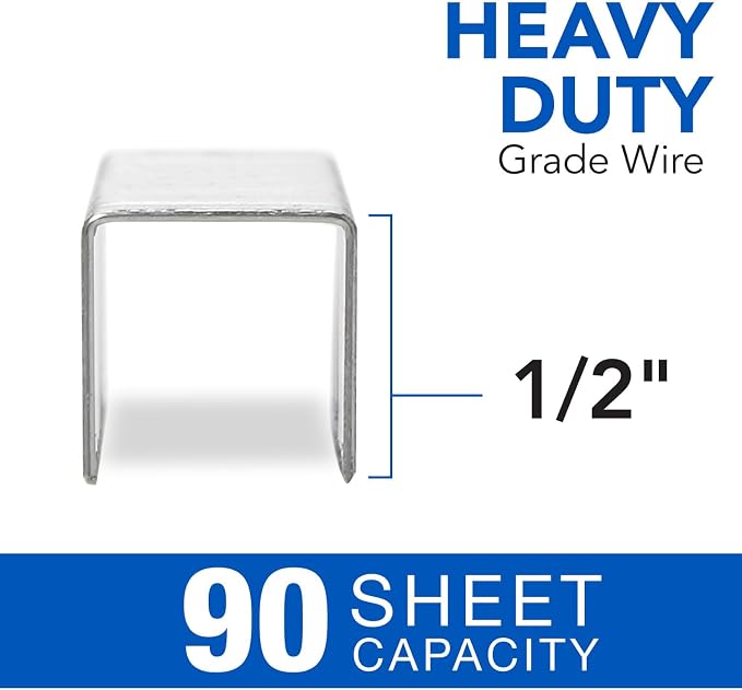 Rexel Swingline Staples, Heavy Duty, 1/2" Length, 90 Sheet Capacity, 1 Pack - Image 3