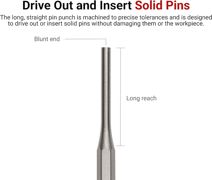 TEKTON 1/16 Inch Pin Punch | 66051 | Made in USA - Image 2
