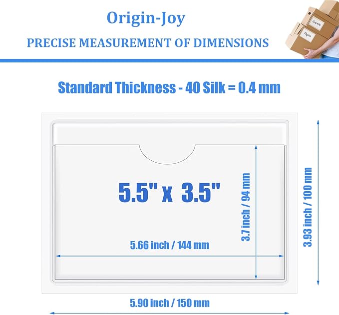 Origin-Joy 60 PCS Self Adhesive Index Card Pockets - Image 2